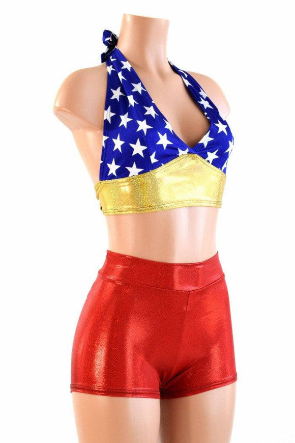 Retro Super Hero Halter & Shorts Set - Coquetry Clothing