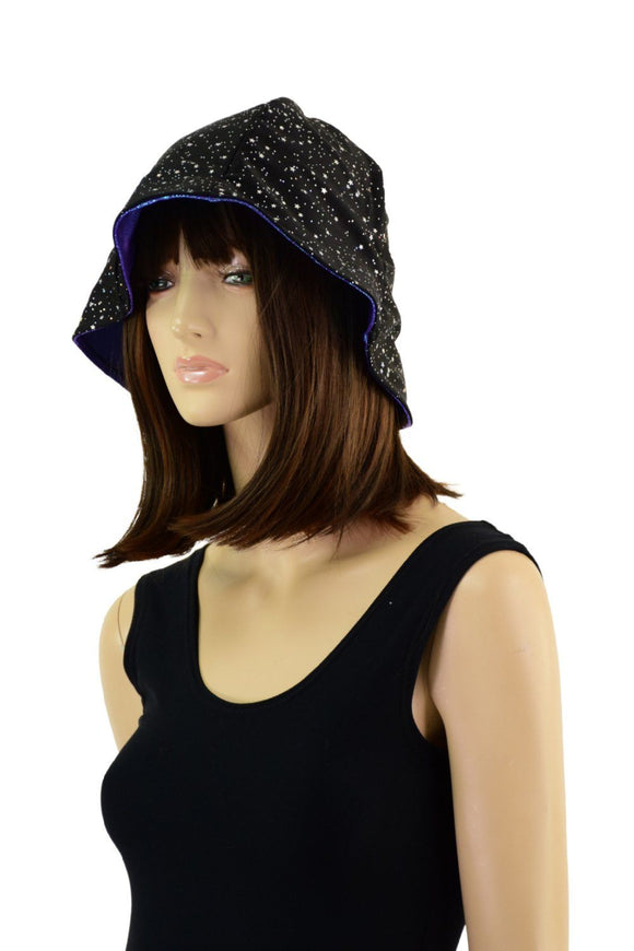 Reversible Bucket Hat in Moonstone and Star Noir - Coquetry Clothing