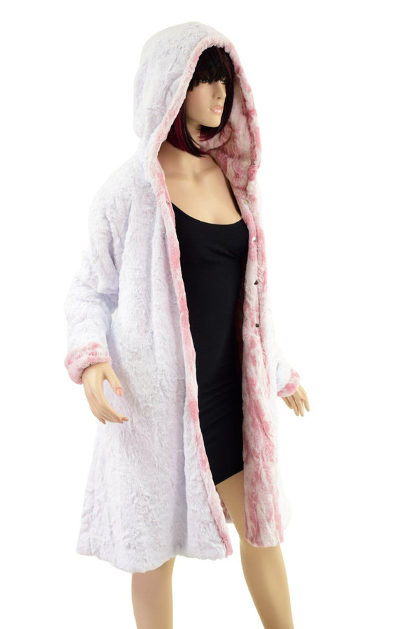 Reversible Double Minky A Line Coat - 7