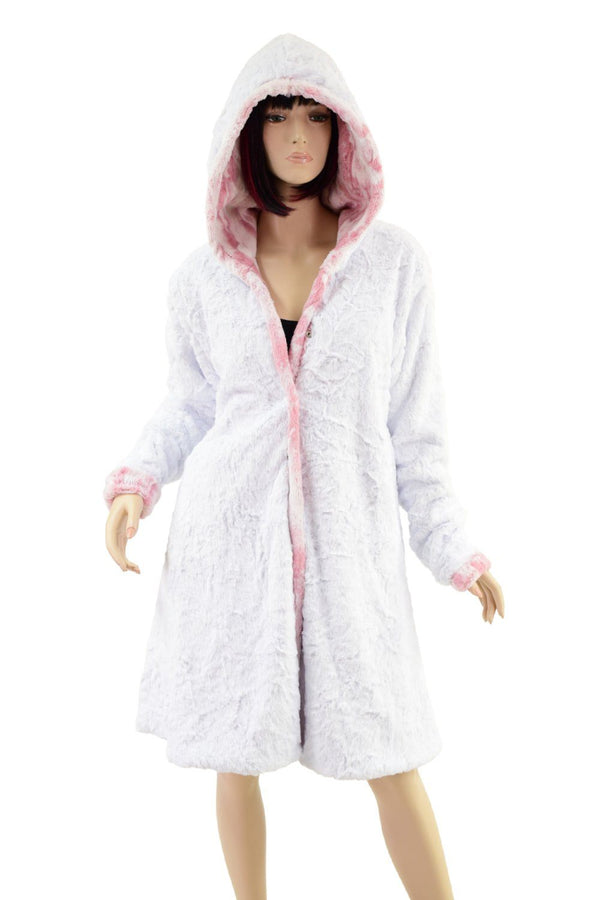 Reversible Double Minky A Line Coat - 8