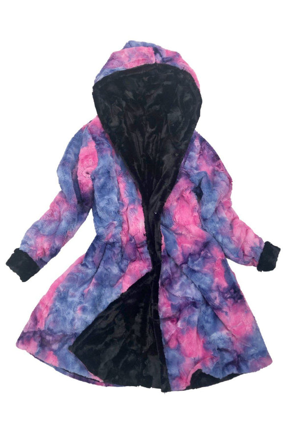 Reversible Double Minky A Line Coat - Coquetry Clothing