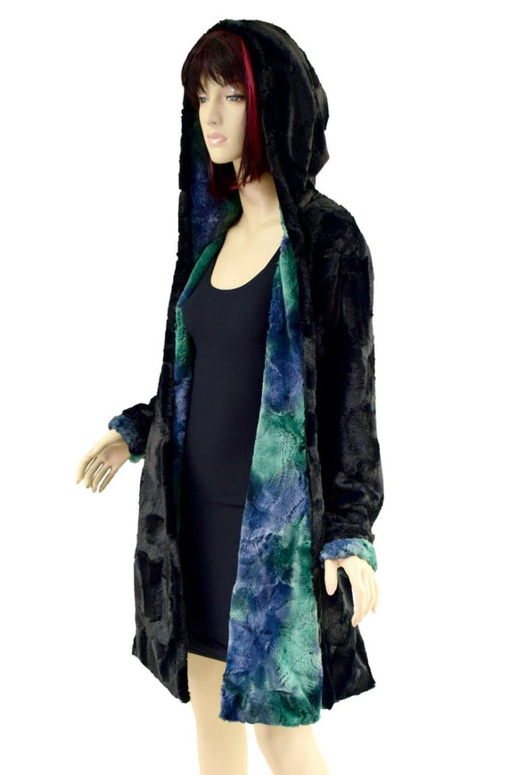 Reversible Double Minky A Line Coat - Coquetry Clothing