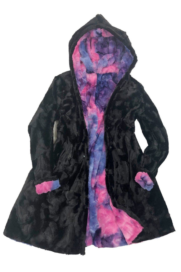 Reversible Double Minky A Line Coat - Coquetry Clothing