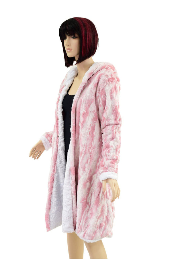 Reversible Double Minky A Line Coat - 3