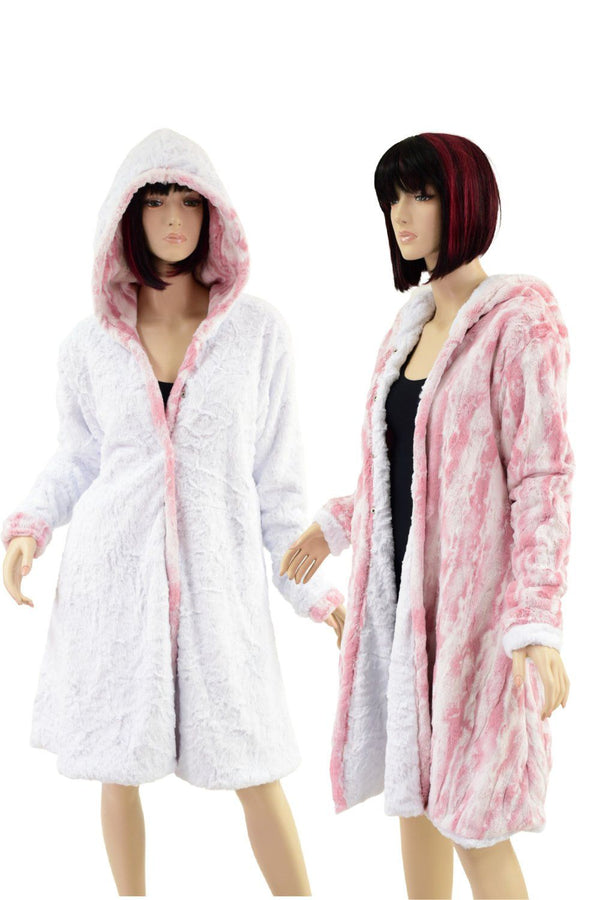 Reversible Double Minky A Line Coat - 2