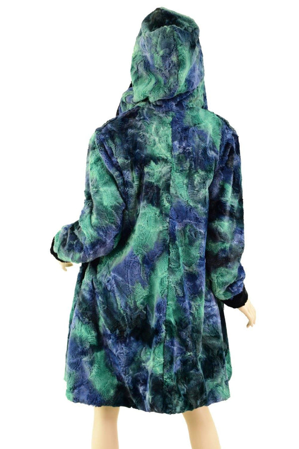 XL Ready to Ship Reversible Double Minky A Line Coat - 2