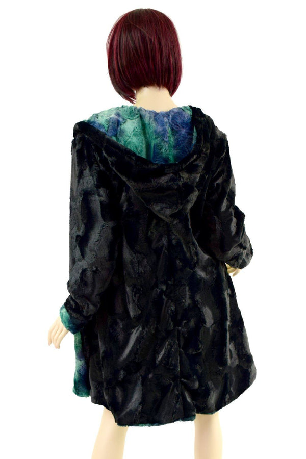 XL Ready to Ship Reversible Double Minky A Line Coat - 7