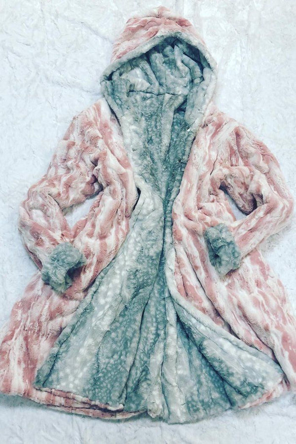 Reversible Minky A Line Coat - 2