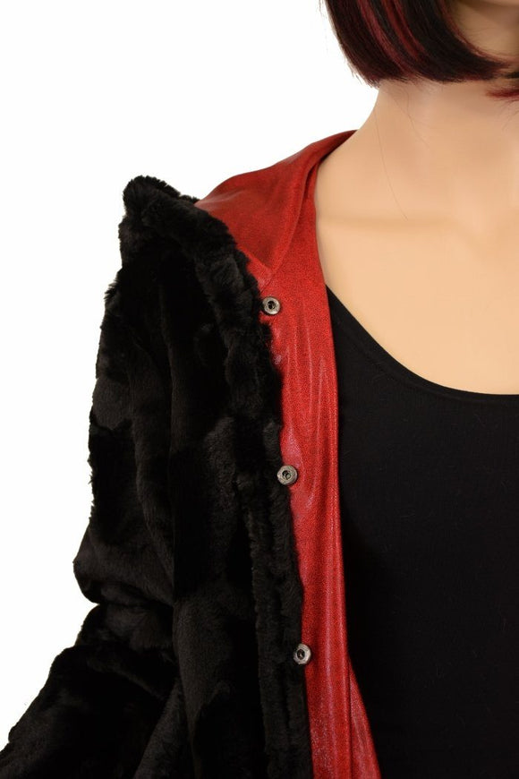 Reversible Minky A Line Coat - Coquetry Clothing