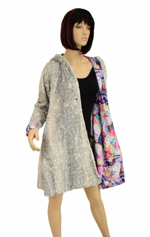 Reversible Minky A Line Coat - Coquetry Clothing