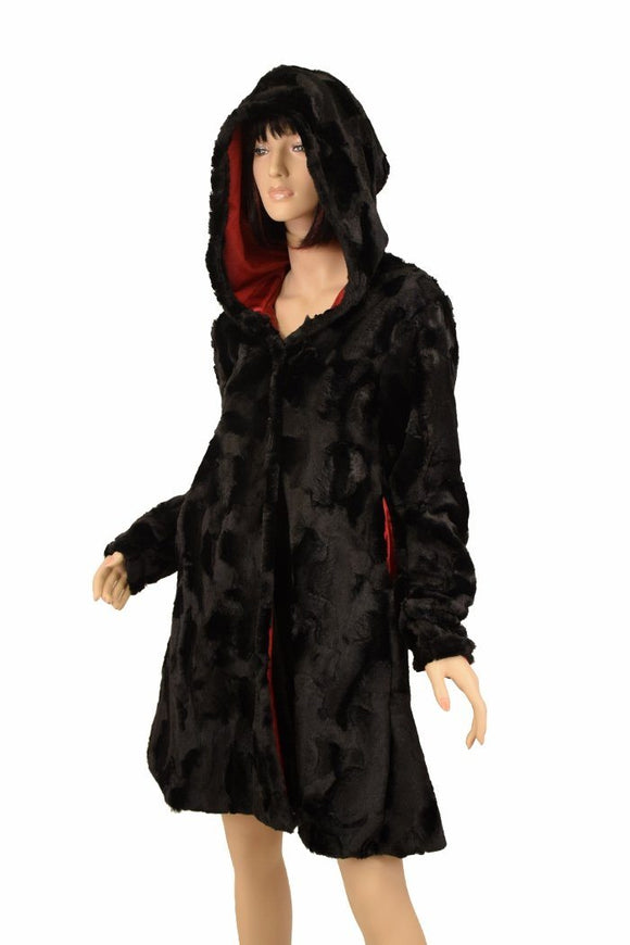 Reversible Minky A Line Coat - Coquetry Clothing