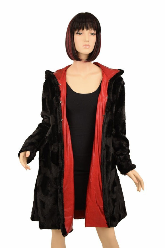 Reversible Minky A Line Coat - Coquetry Clothing