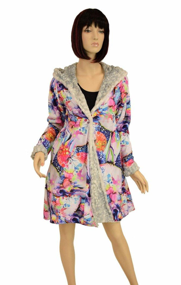 Reversible Minky A Line Coat - Coquetry Clothing
