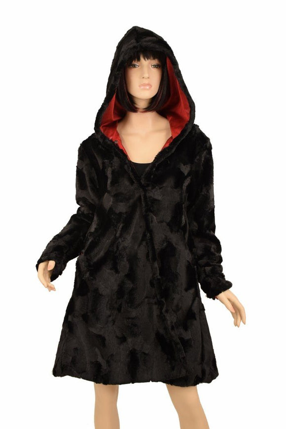 Reversible Minky A Line Coat - Coquetry Clothing