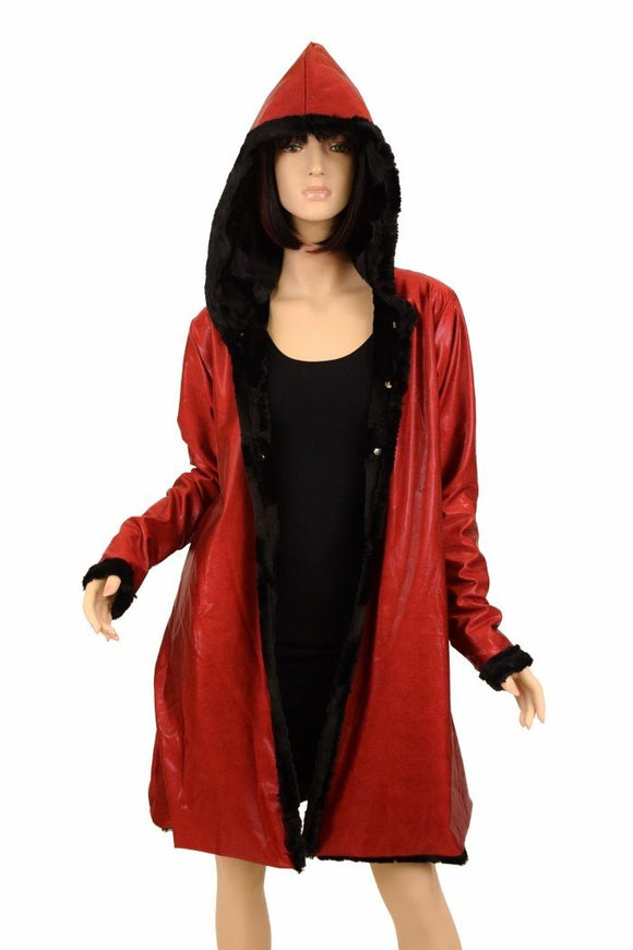 Reversible Minky A Line Coat - Coquetry Clothing