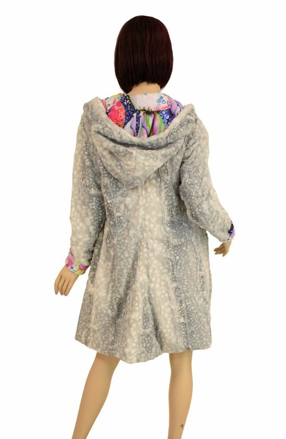 Reversible Minky A Line Coat - Coquetry Clothing