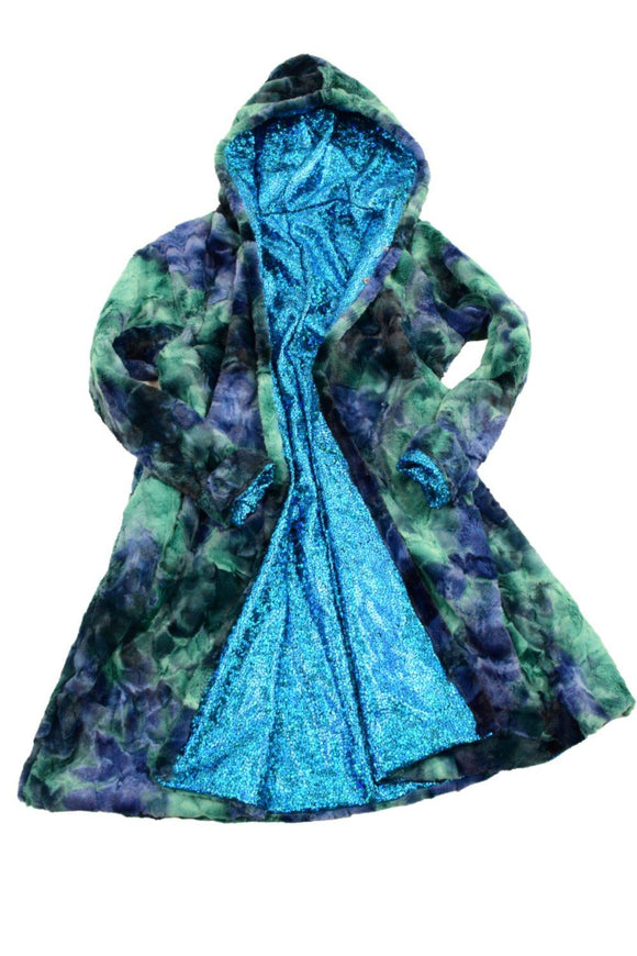 Reversible Minky A Line Coat - Coquetry Clothing