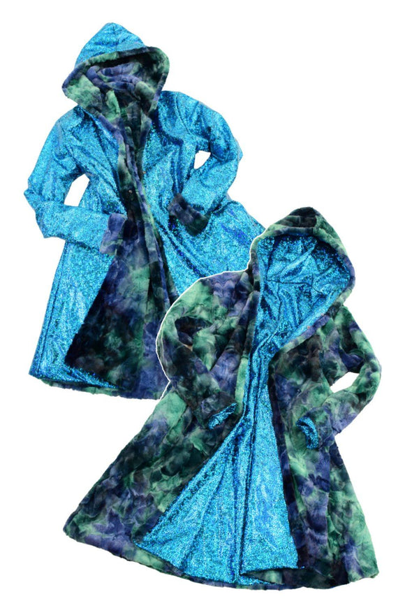 Reversible Minky A Line Coat - Coquetry Clothing