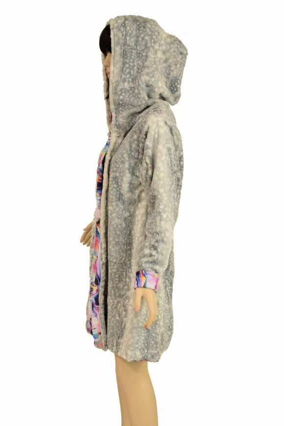 Reversible Minky A Line Coat - Coquetry Clothing