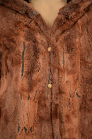 Reversible Minky A Line Coat with Kitty Ears - Coquetry Clothing