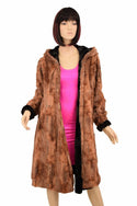 Reversible Minky A Line Coat with Kitty Ears - 3