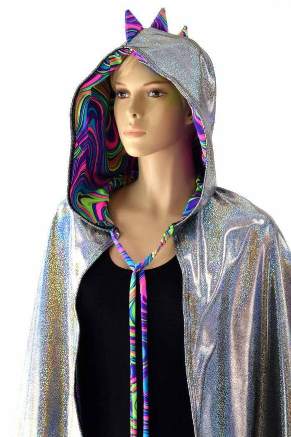 Reversible Spiked Hooded Cape - Coquetry Clothing