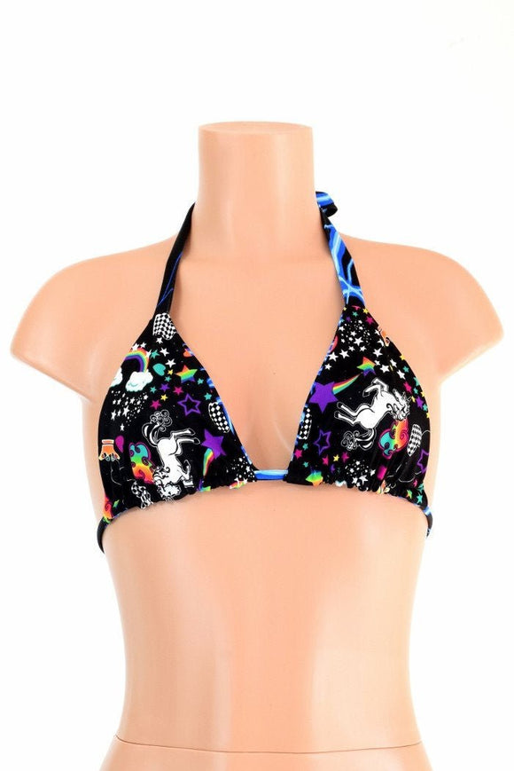 Reversible Triangle Slide Bikini Top - Coquetry Clothing