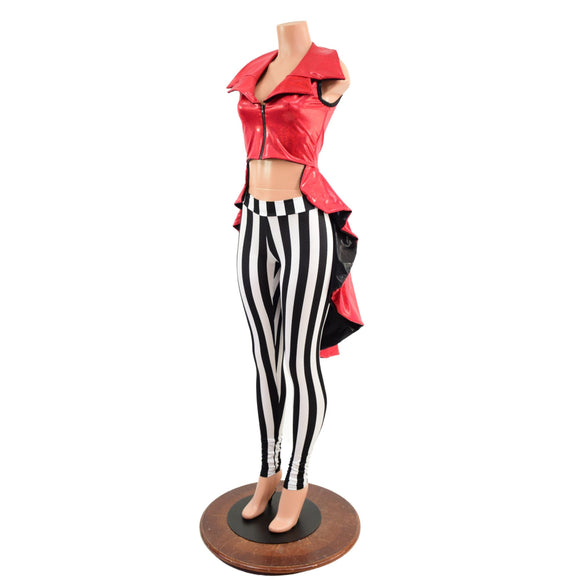 Reversible Tuxedo Tail Cropped Pirate Jacket - Coquetry Clothing