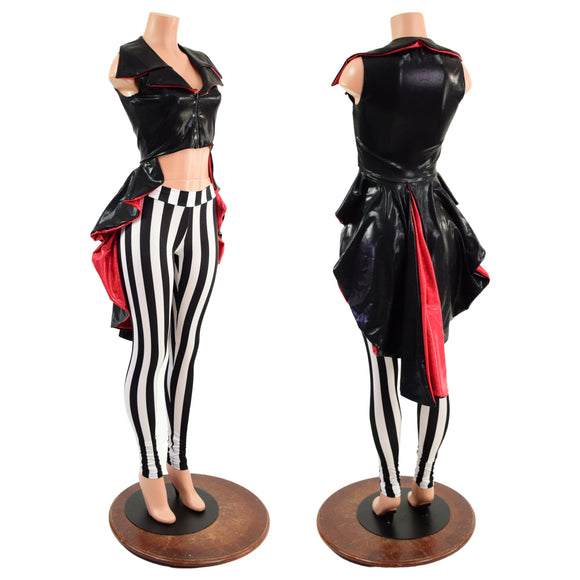 Reversible Tuxedo Tail Cropped Pirate Jacket - Coquetry Clothing