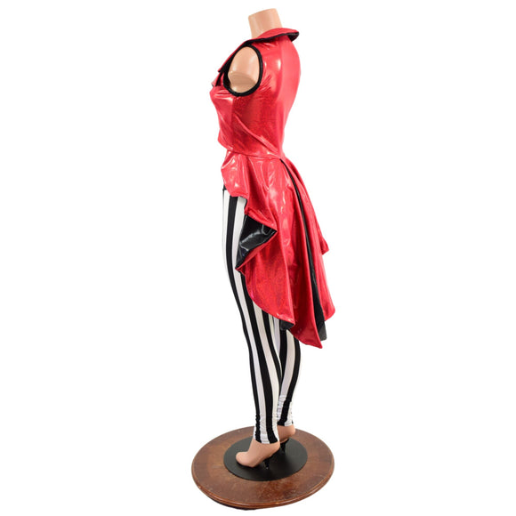 Reversible Tuxedo Tail Cropped Pirate Jacket - Coquetry Clothing