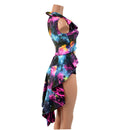 Reversible Tuxedo Tail Sleeveless Zipper Front Crop Jacket - Coquetry Clothing