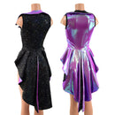 Reversible Tuxedo Tail Sleeveless Zipper Front Crop Jacket (Shorts sold separately) - Coquetry Clothing
