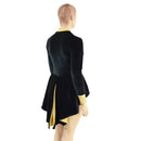 Ringmaster Mini Dress with Stella Collar, Cuffs and Tuxedo Peplum - Coquetry Clothing