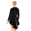 Ringmaster Mini Dress with Stella Collar, Cuffs and Tuxedo Peplum - Coquetry Clothing