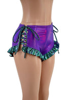 Ruffle Leg Lace Up Siren Shorts - Coquetry Clothing