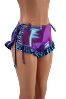 Ruffle Leg Lace Up Siren Shorts - Coquetry Clothing