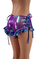 Ruffle Leg Lace Up Siren Shorts - Coquetry Clothing
