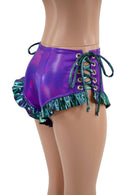 Ruffle Leg Lace Up Siren Shorts - Coquetry Clothing