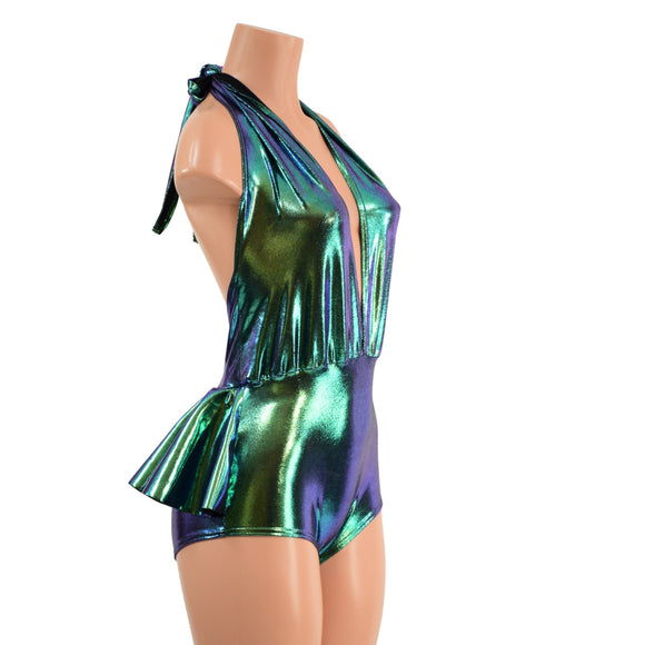 Ruffle Rump Josie Romper in Scarab - Coquetry Clothing