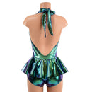 Ruffle Rump Josie Romper in Scarab - Coquetry Clothing