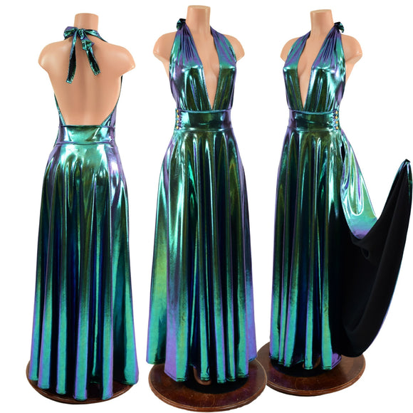 Ruffled Rump Josie Romper & Breakaway Maxi Skirt in Scarab - Coquetry Clothing