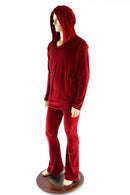 "Santa in the Hood" Mens Red Velvet Shirt and Pants Set - Coquetry Clothing