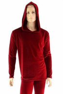 "Santa in the Hood" Mens Red Velvet Shirt and Pants Set - Coquetry Clothing