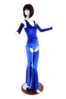 Sapphire Blue Velvet Chaps Outfit - Coquetry Clothing