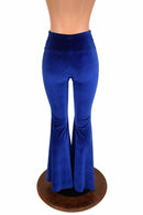 Sapphire Velvet High Waist Solar Flares - Coquetry Clothing