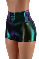 Scarab High Waist Shorts with Pockets - Coquetry Clothing