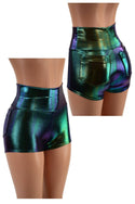 Scarab High Waist Shorts with Pockets - 1