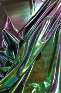 Scarab Holographic Long Slit Gown with Sorceress Sleeves - 8