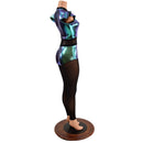 Scarab Keyhole & Mesh Catsuit with Mesh Legs - Coquetry Clothing