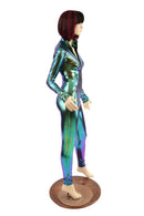 Scarab Zipper Front Turtleneck Catsuit - Coquetry Clothing